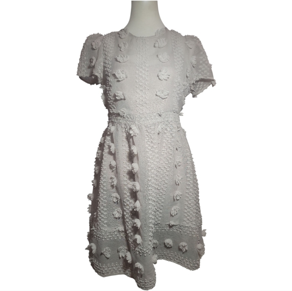 Anthropologie Sunday in Brooklyn Bonita sheer swiss dot Textured Midi Dress 8 Pt - Picture 2 of 11